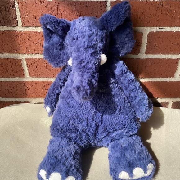 Jellycat Bashful Blue Elephant 12" Plush Stuffed Animal Elephant GUC - Picture 1 of 4